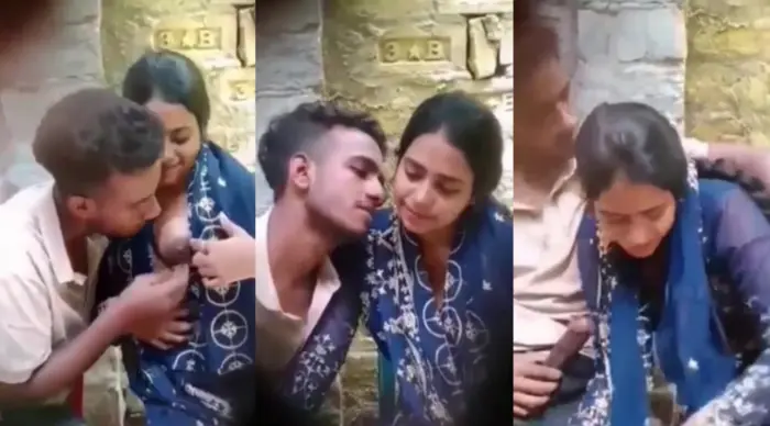 Cute Lovers Outdoor Boob Sucking & Giving Blowjob HD