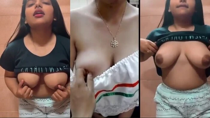 Beautiful Boobs Girl Playing With Boobs HD Video