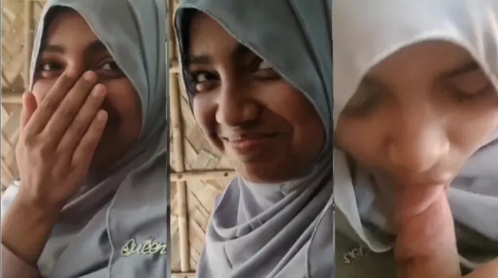 Shy Hijabi College Girl Blowjob to Lover HD