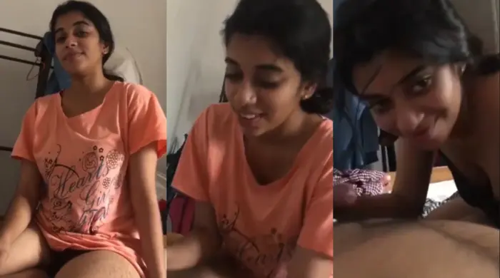 Super Cute Mallu Teen GF Sucking Hard HD