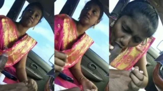 Young Tamil Girl Blowjob and Fucking inside the Car HD